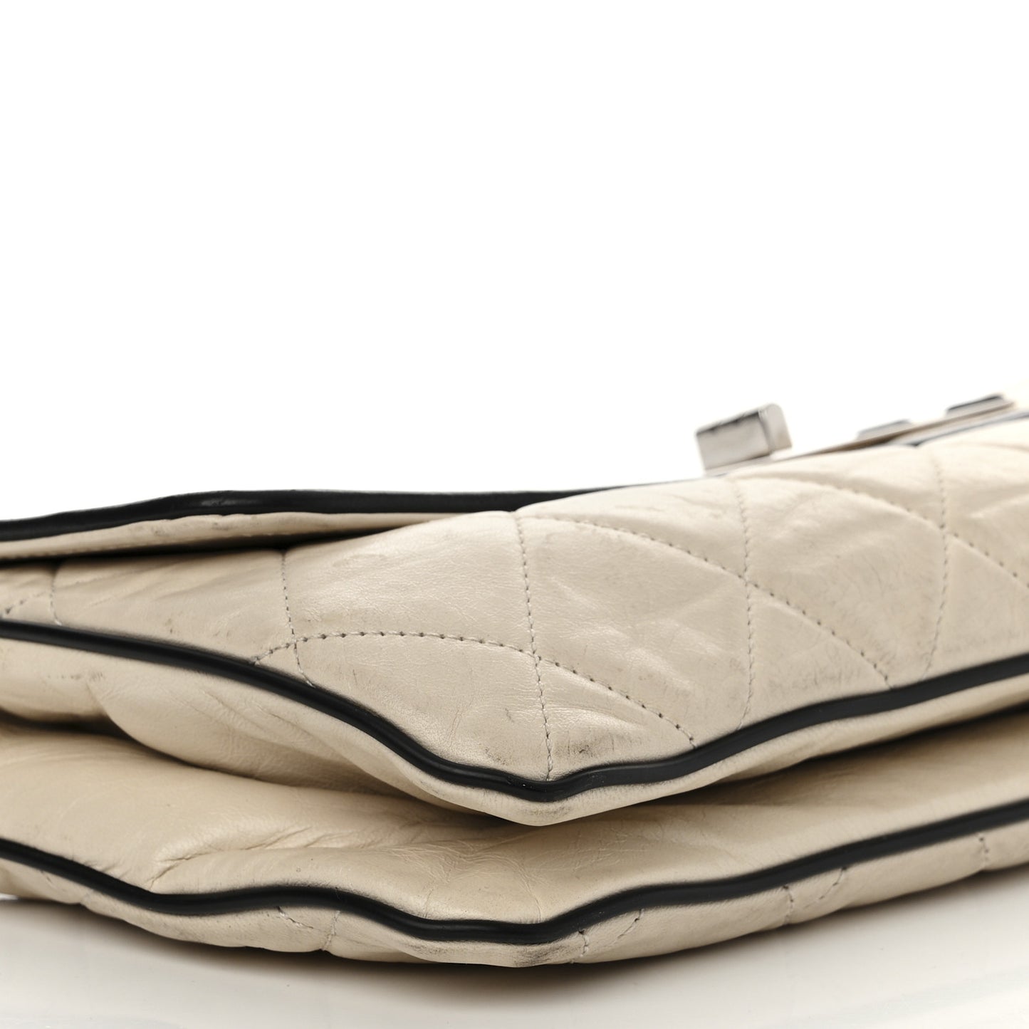 Lambskin East West Mademoiselle Flap Ivory