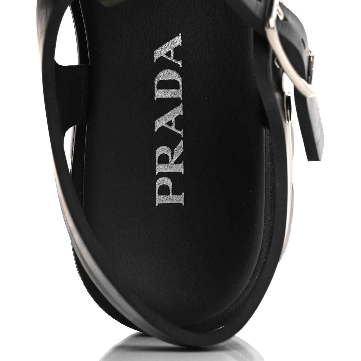 Foam Rubber Triangle Logo Monolith 55mm Cage Sandals 38 Black