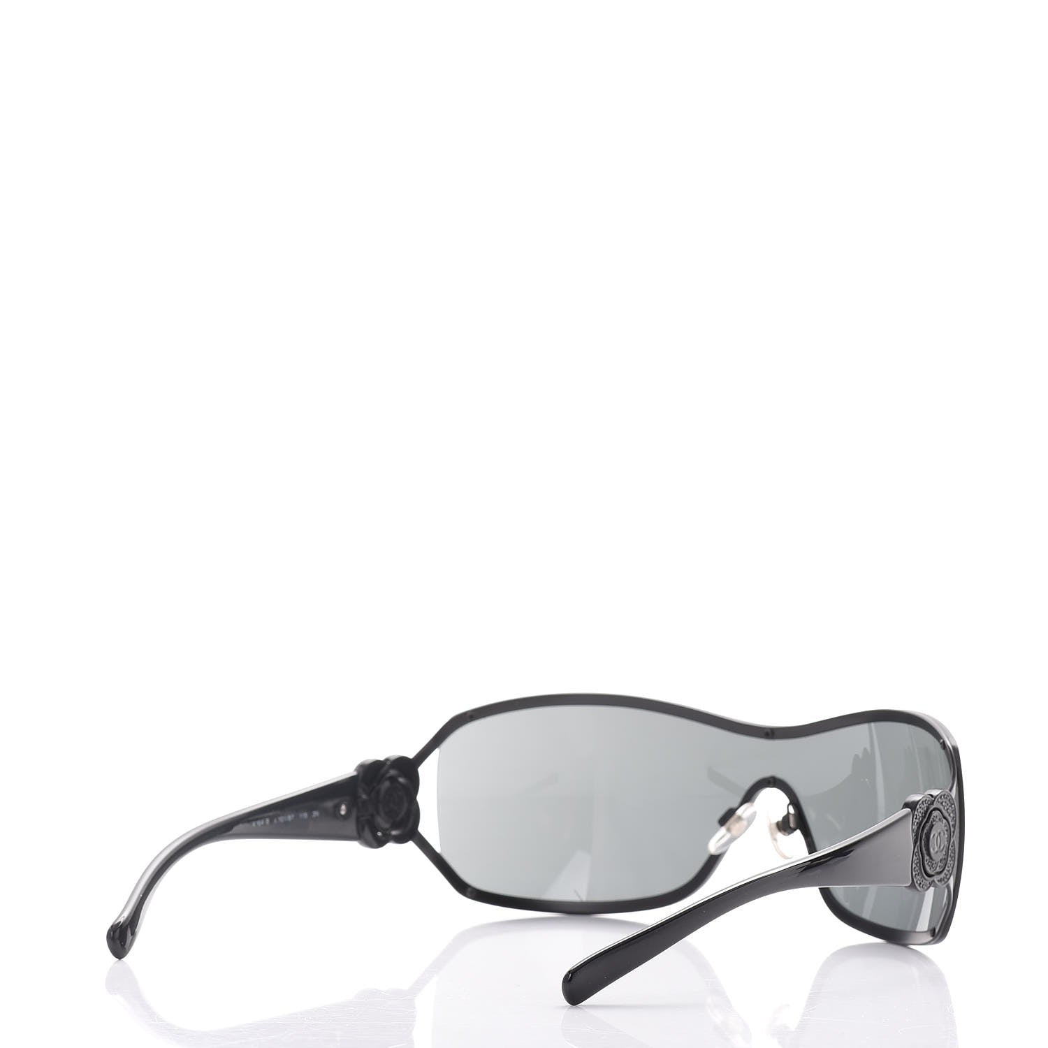 Chanel Swarovski Crystal Camellia CC Sunglasses 4164-B Black 4 of 8