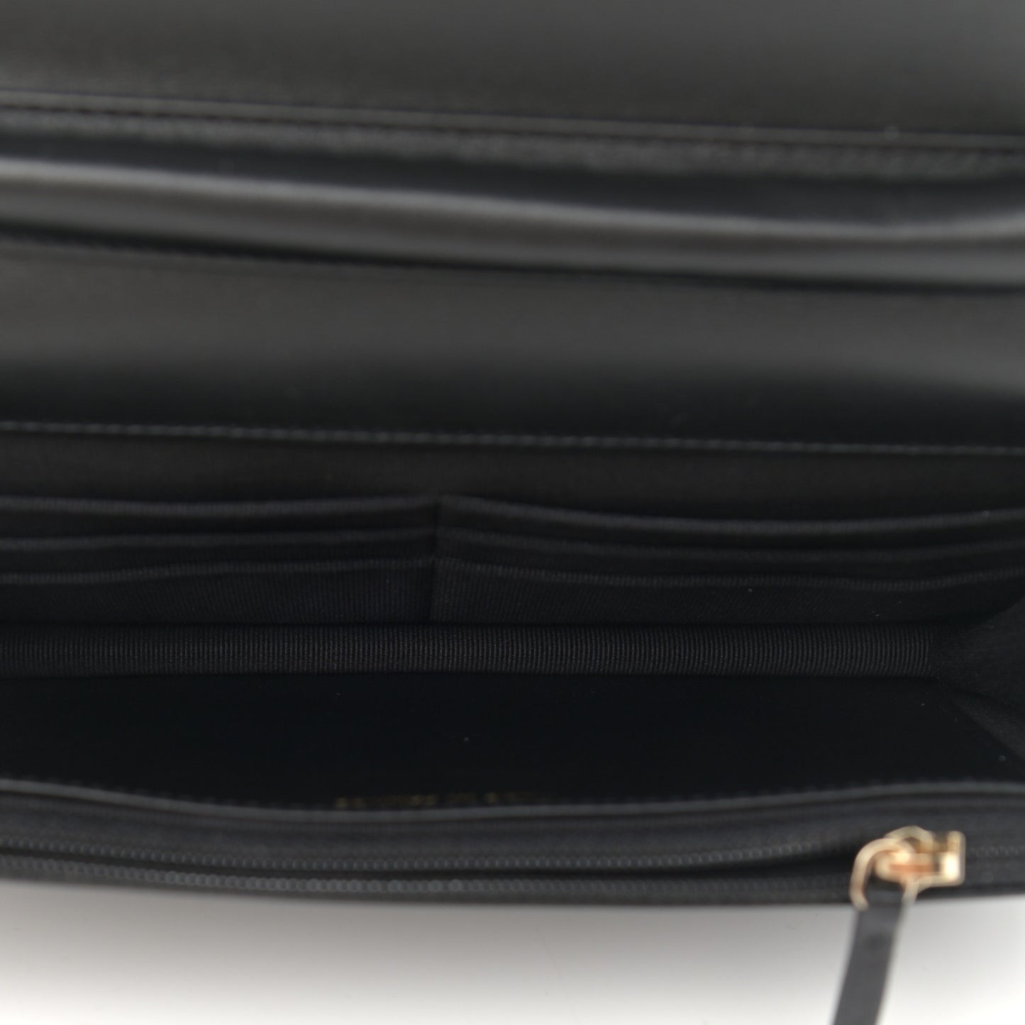 Caviar Quilted Boy Wallet On Chain WOC Black