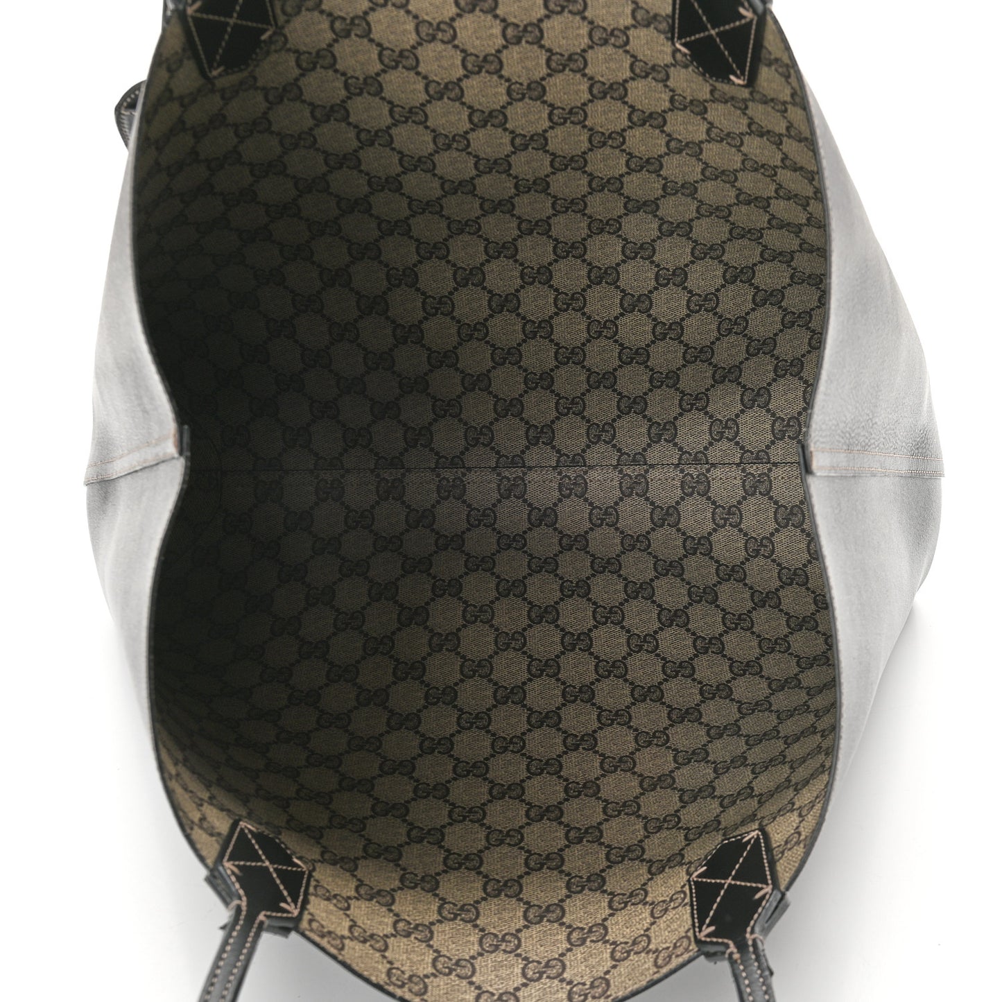 Calfskin GG Supreme Monogram Medium Reversible Tote Black