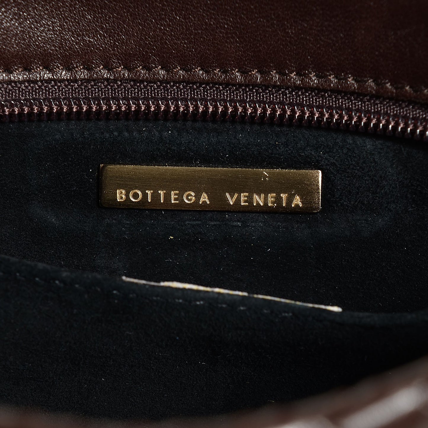 Vintage Nappa Intrecciato Shoulder Bag Ebano