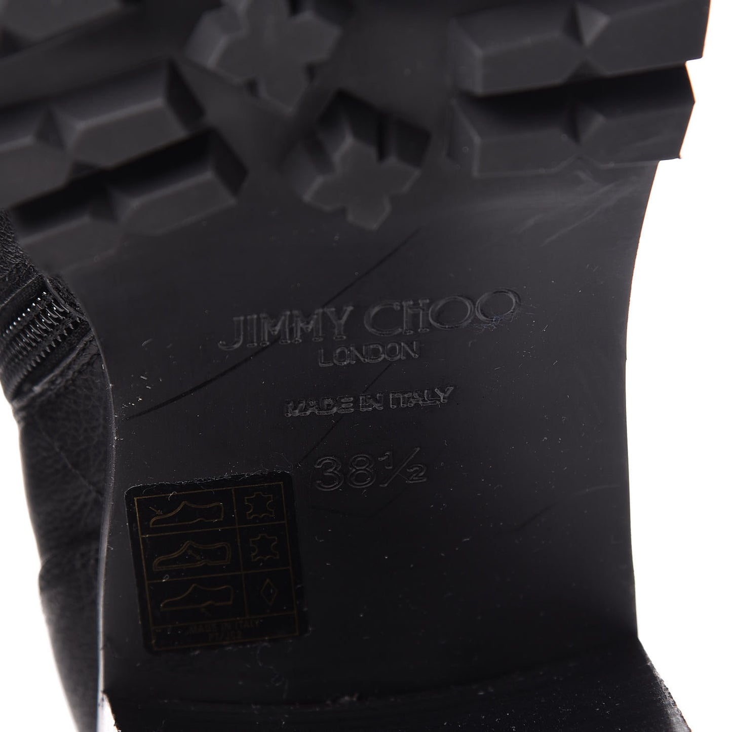 Grainy Calfskin Cruz 65 Ankle Booties 38.5 Black