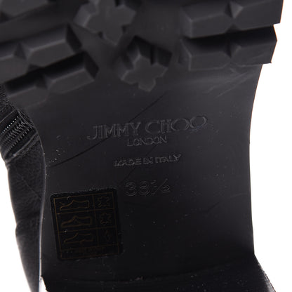 Jimmy Choo Grainy Calfskin Cruz 65 Ankle Booties 38.5 Black 8 of 10