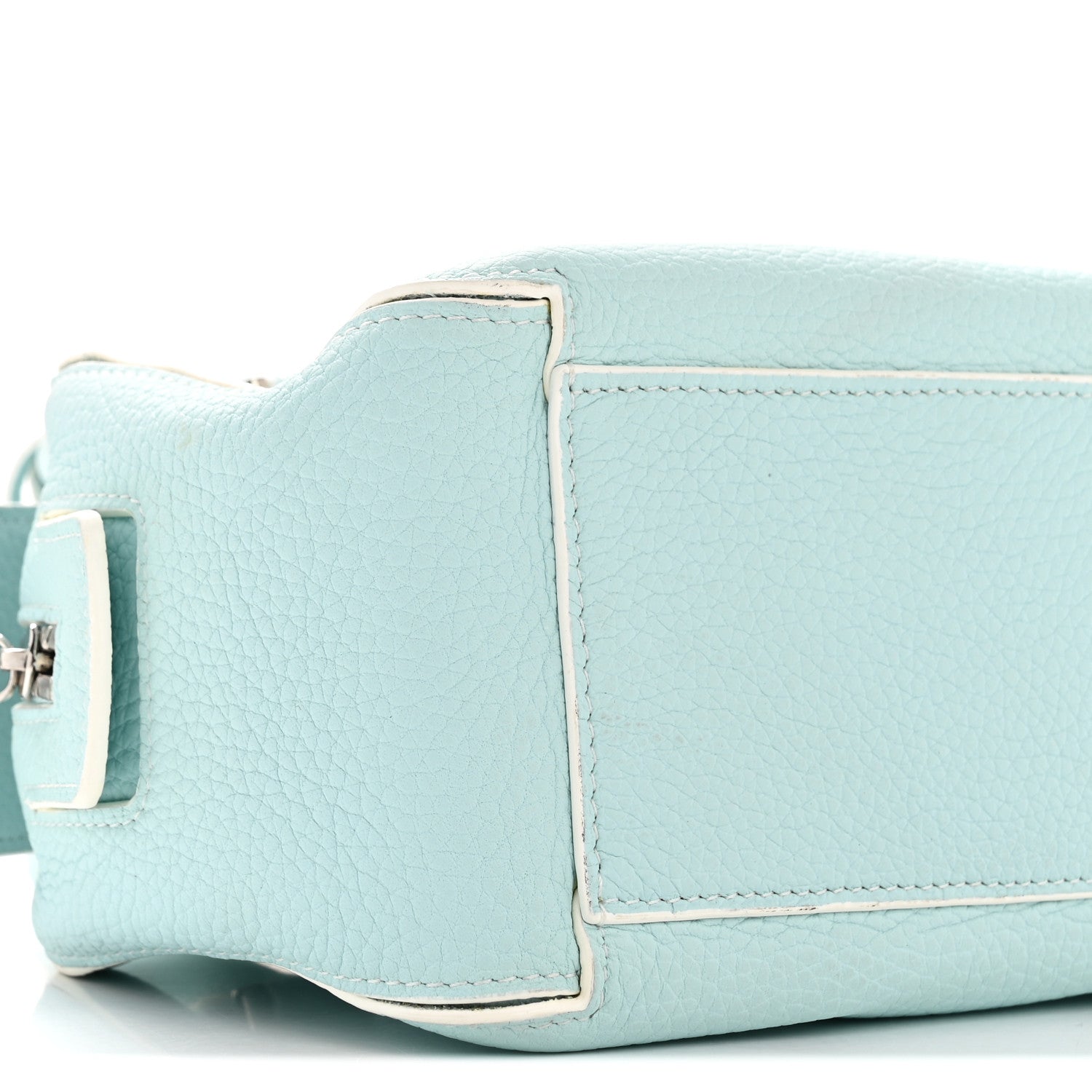 Delvaux Taurillon Soft Mini Cool Box Satchel Light Blue 9 of 13
