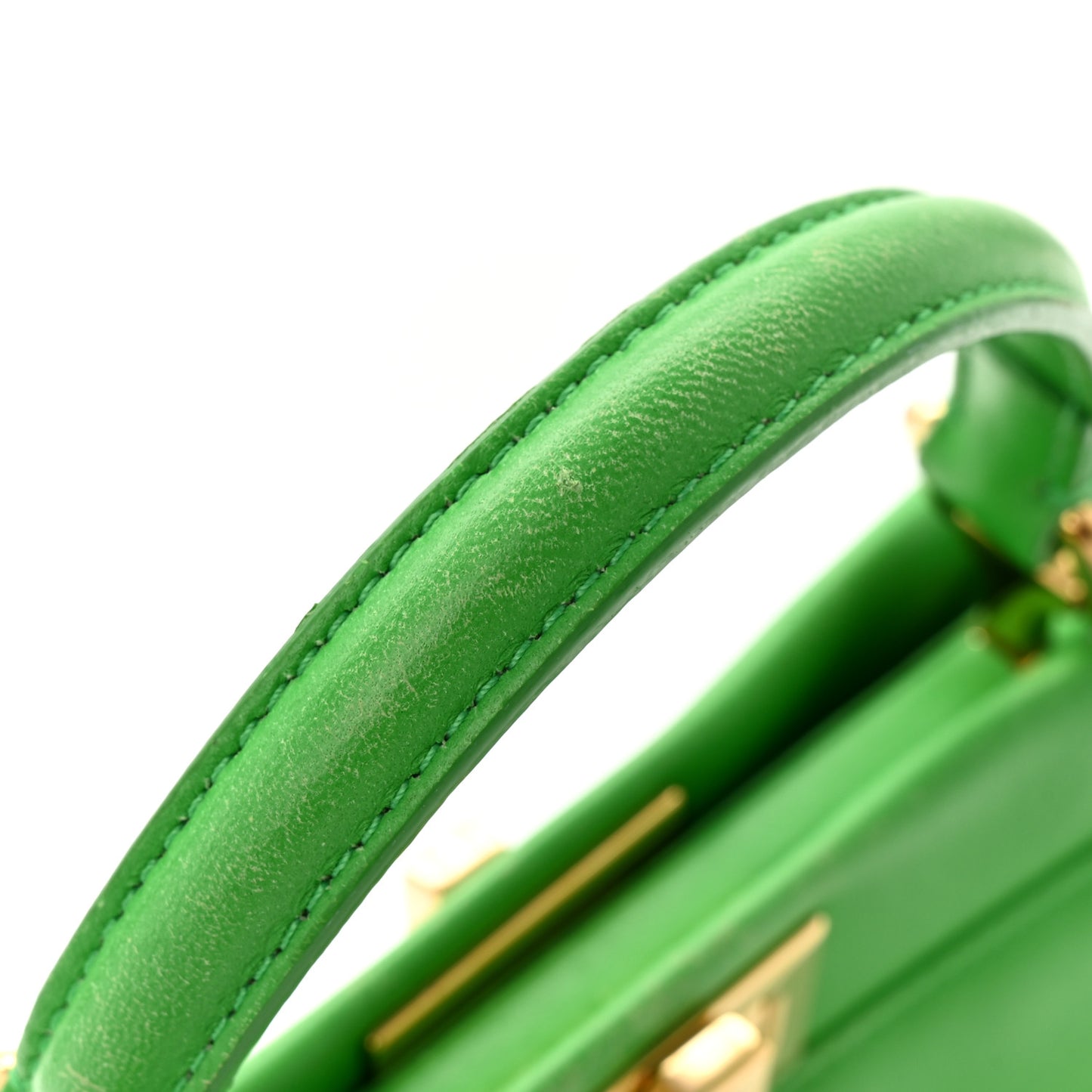 Nappa Mini Peekaboo Iconic Satchel Tomatillo