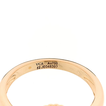 Van Cleef & Arpels 18K Yellow Gold Diamond Carnelian Vintage Alhambra Ring 52 6 4 of 5