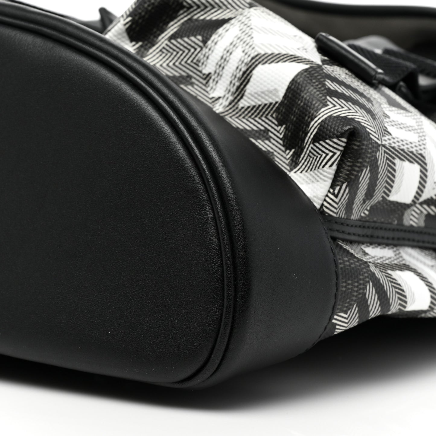 Canvas Nappa Cubic Monogram Brandenburg Backpack Black White