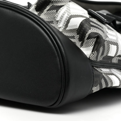 MCM Canvas Nappa Cubic Monogram Brandenburg Backpack Black White 7 of 11