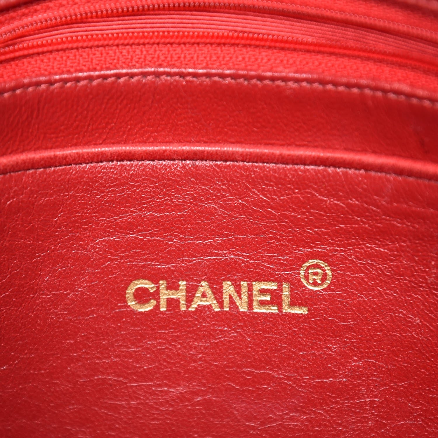 Chanel Lambskin Quilted Camera Case Bag Red 9 of 11