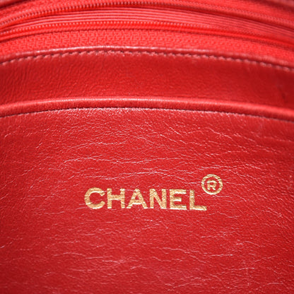 Chanel Lambskin Quilted Camera Case Bag Red 9 of 11