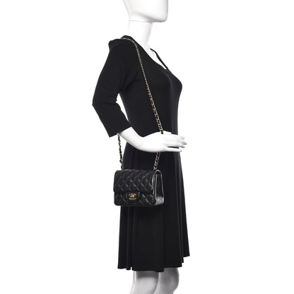 Chanel Lambskin Quilted Mini Square Flap Black 2 of 12