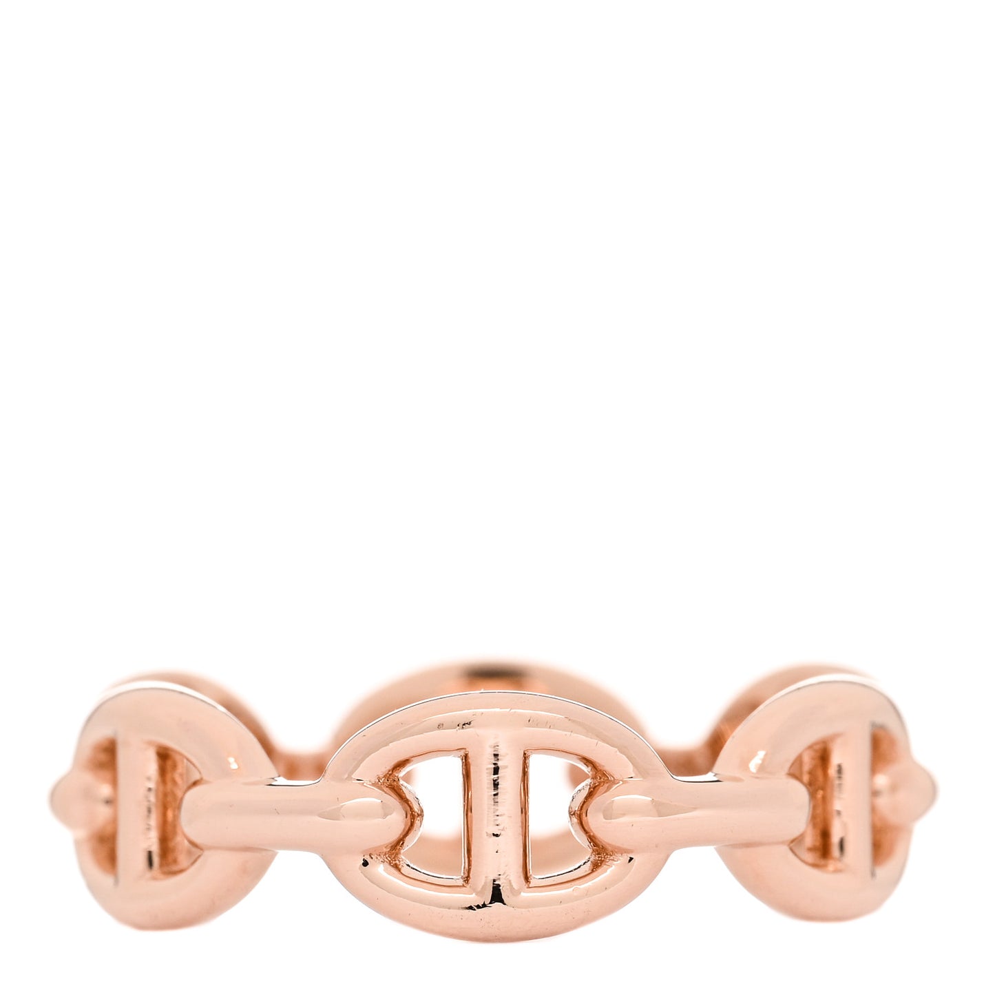 18K Rose Gold PM Chaine D'Ancre Enchainee Ring 52 6