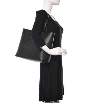 Fendi Vitello Vienna Enamel F is Fendi Shopping Tote Black Taupe 2 of 14