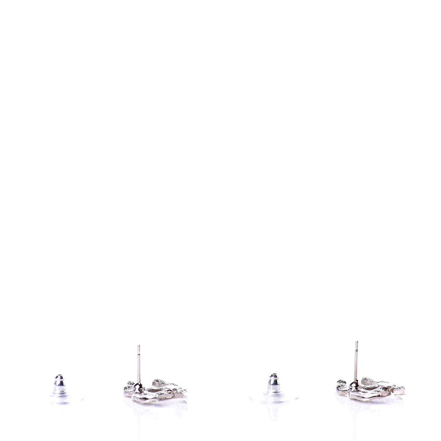 Crystal CC Earrings Silver