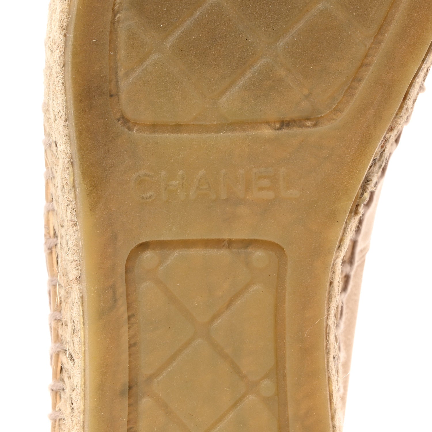 Chanel Lambskin CC Espadrilles 37 Beige Black 8 of 9