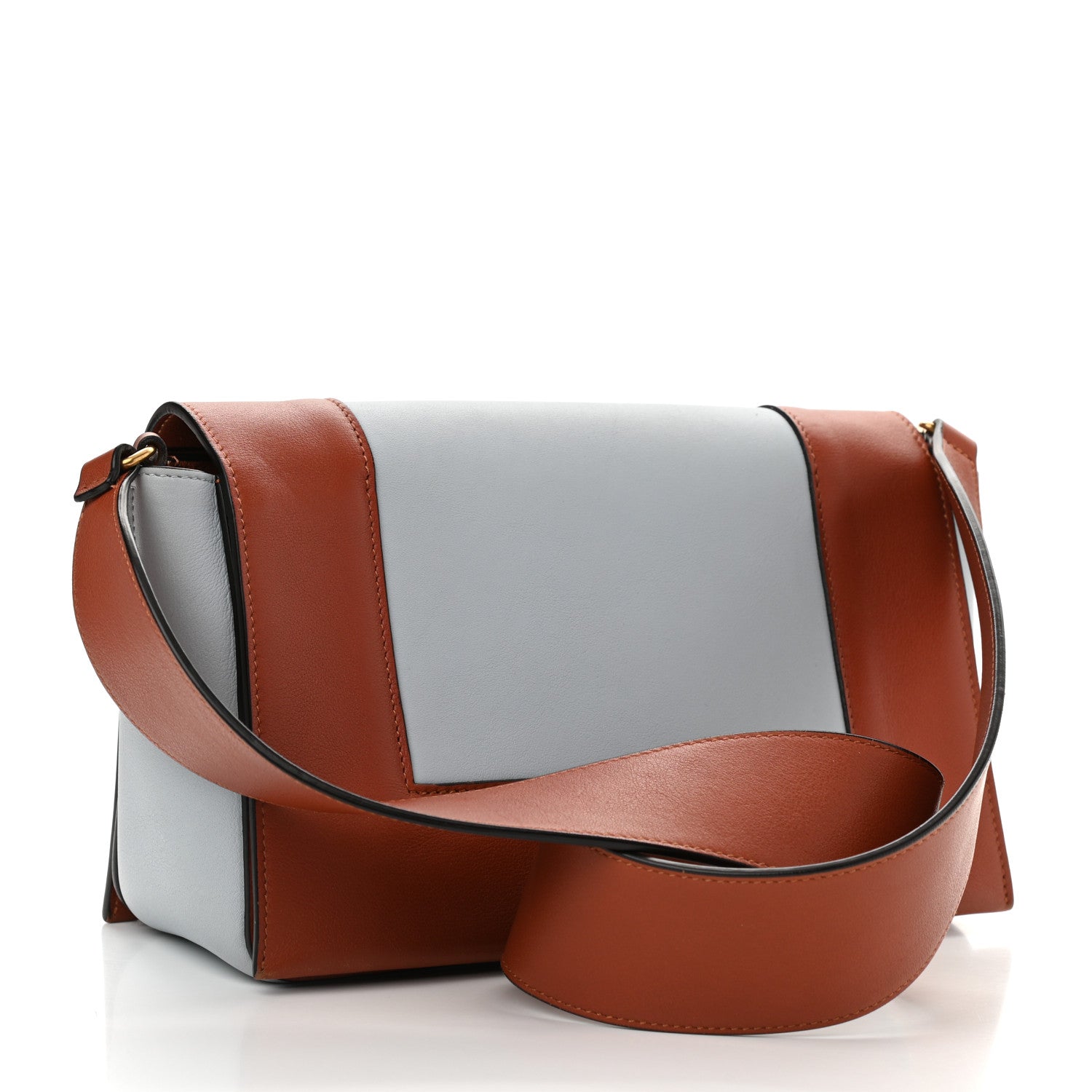 Celine Shiny Smooth Calfskin Medium Frame Shoulder Bag Maple Frost 3 of 10