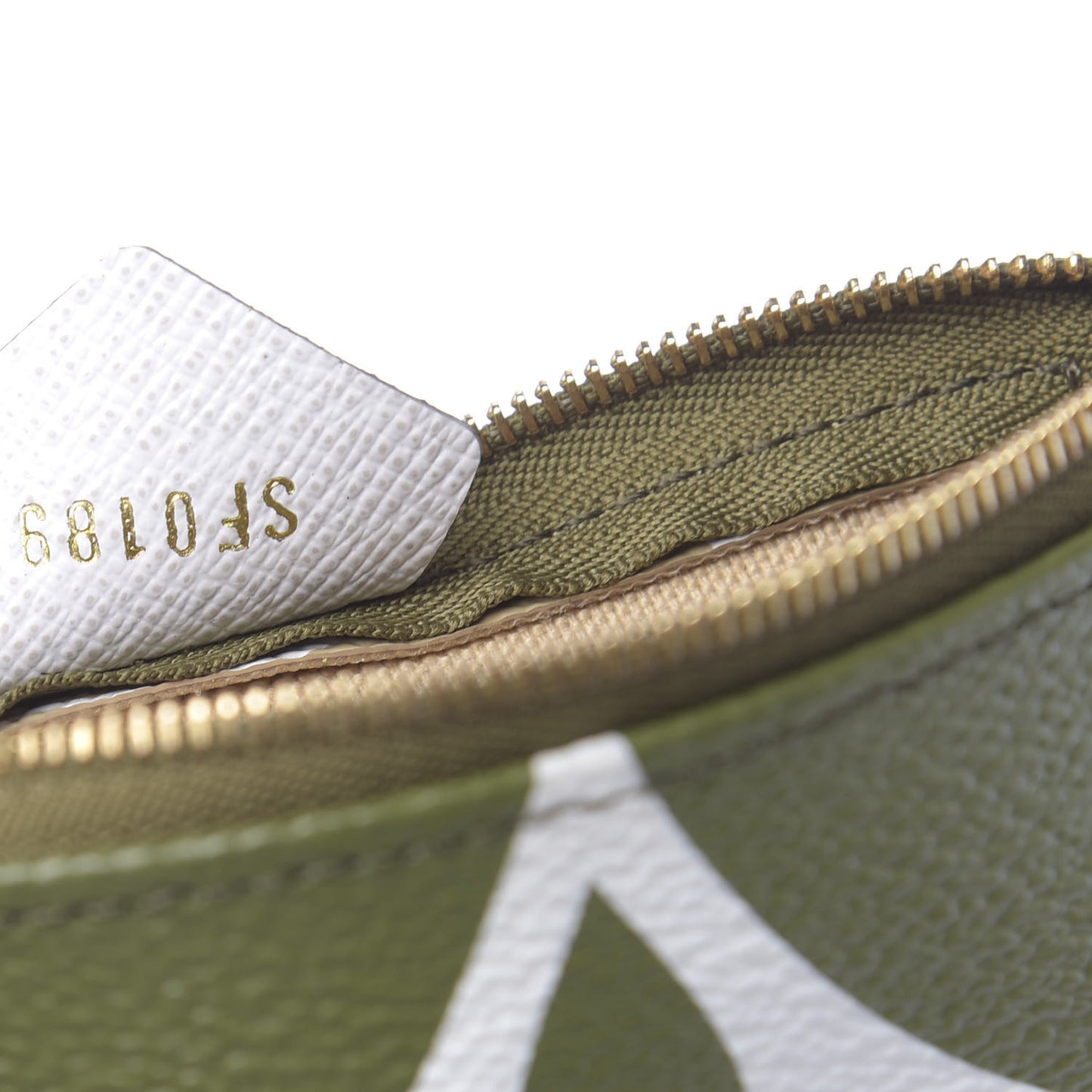 Monogram Giant Micro Pochette Accessories Kaki White