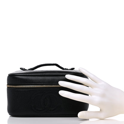 Chanel Caviar Vanity Cosmetic Case Black 2 of 12