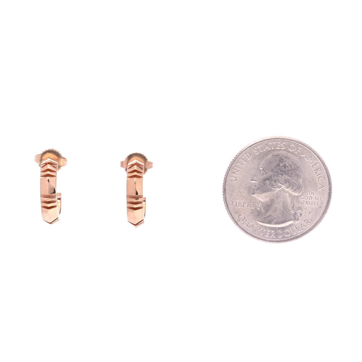 18K Rose Gold Small Atlas X Hoop Earrings