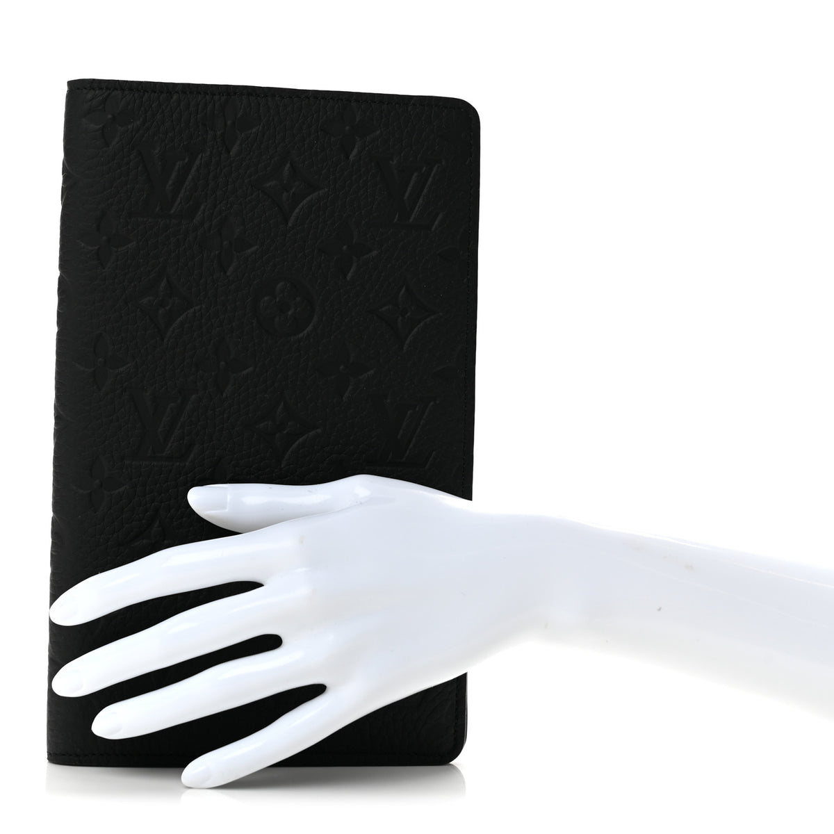 Taurillon Monogram Emily Notebook Cover MM Black