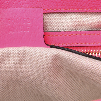 Gucci Canvas Flora Medium Jackie Hobo Fuchsia 7 of 9