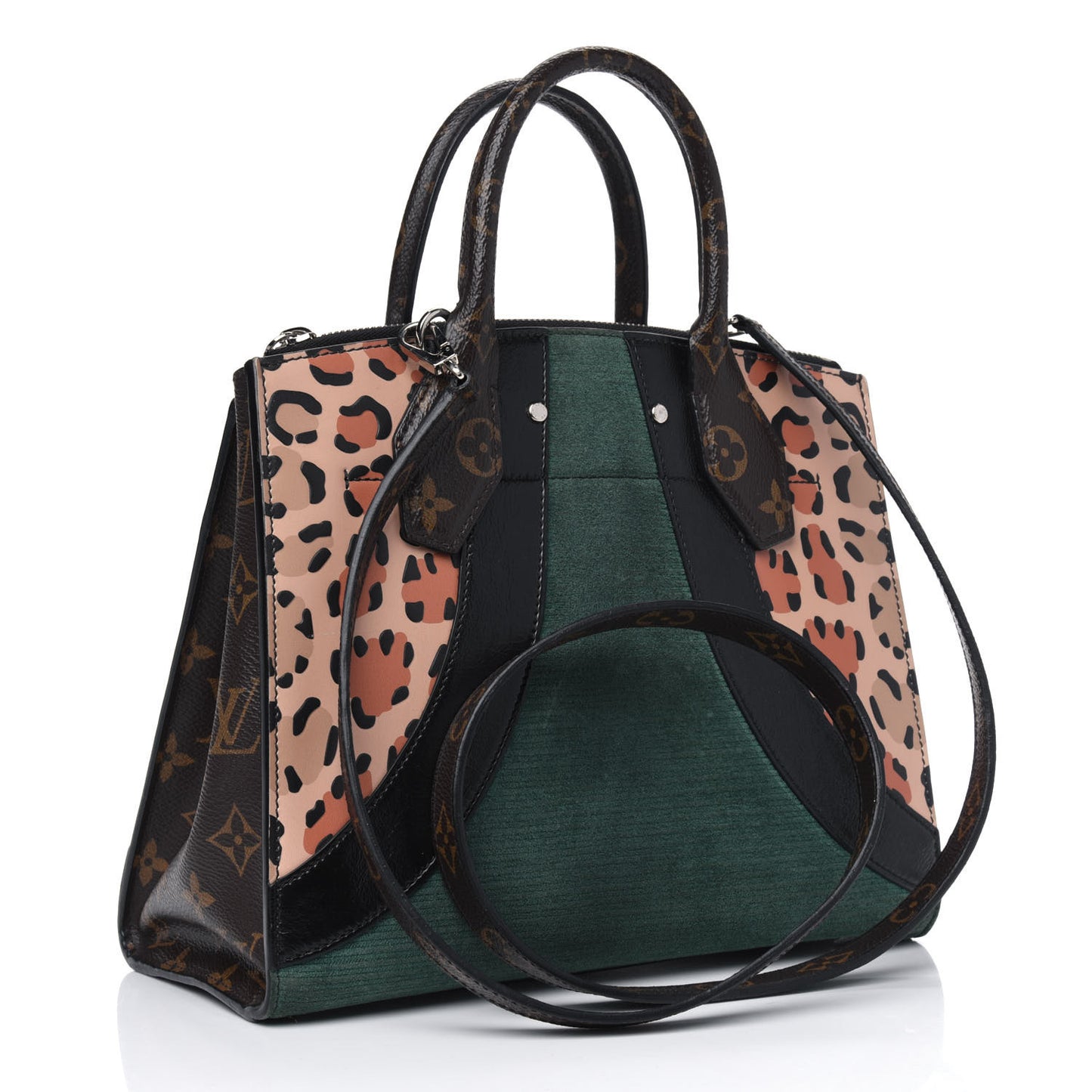 Leopard Print Calfskin Corduroy City Steamer PM