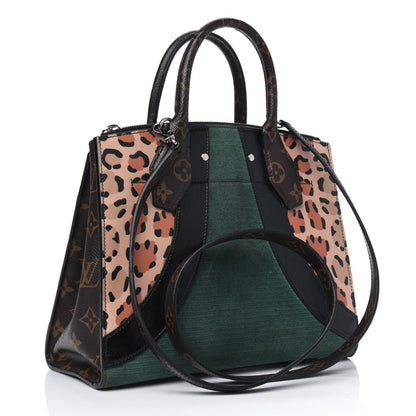 Louis Vuitton Leopard Print Calfskin Corduroy City Steamer PM 2 of 6