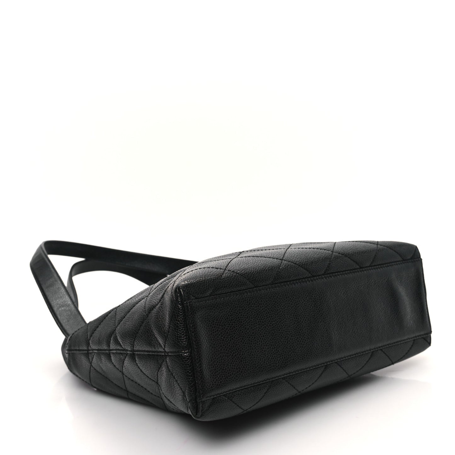 Caviar Diamond Flap Shoulder Bag Black