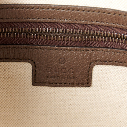 Gucci GG Supreme Monogram Textured Dollar Calfskin Web Ophidia Wristlet Shoulder Bag Beige Ebony New Acero 6 of 11