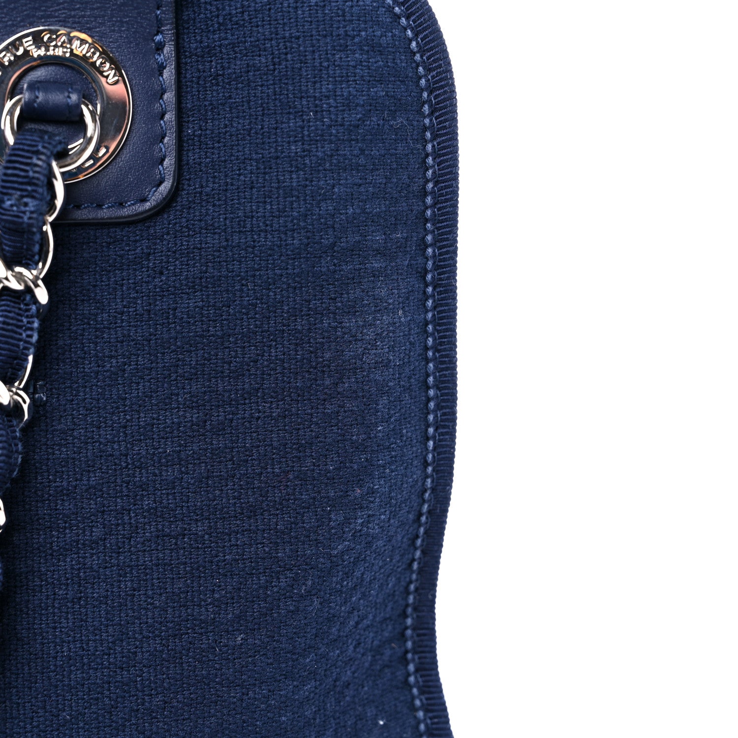 Chanel Mixed Fibers Deauville Bowling Bag Blue 13 of 15