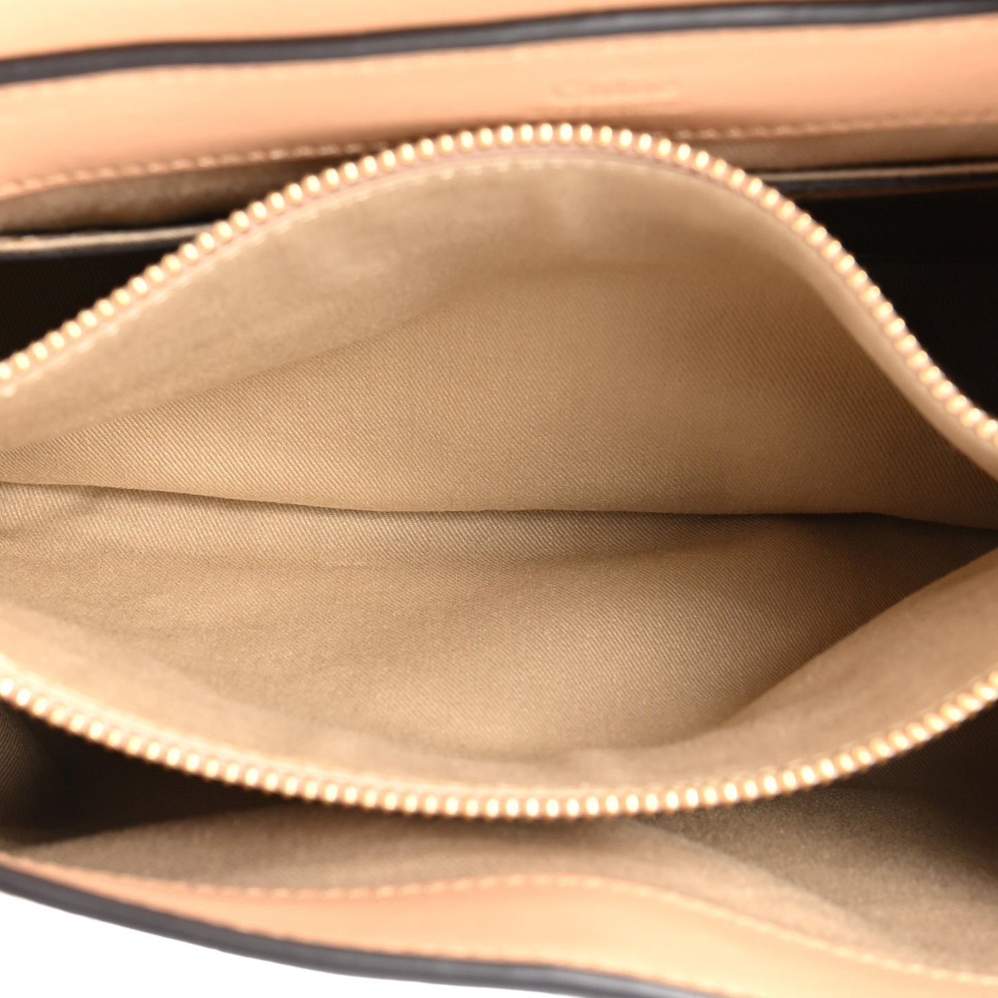 Calfskin Crocodile Embossed Small Faye Day Shoulder Bag Beige