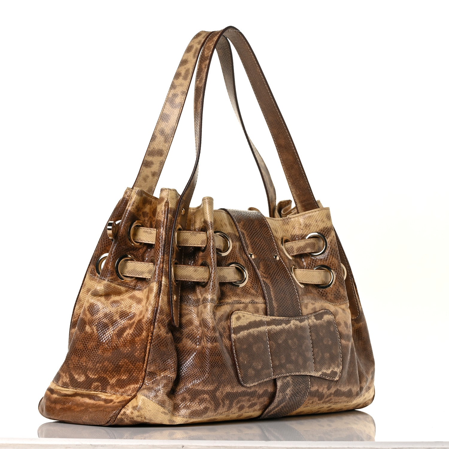 Jimmy Choo Watersnake Ramona Brown 2 of 9