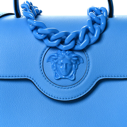 Versace Calfskin Medium La Medusa Bag DV Blue 7 of 14