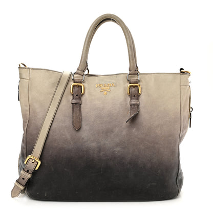 Prada Glace Calf Shoulder Bag Ardesia Fumo 1 of 12