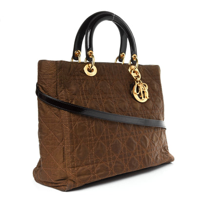 Christian Dior Nylon Cannage Medium Lady Dior Brown 3 of 7