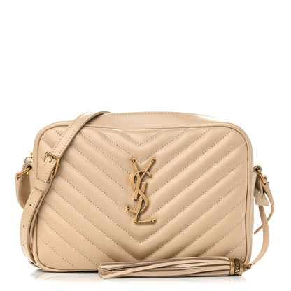 Saint Laurent Calfskin Matelasse Monogram Lou Camera Bag Dark Latte 1 of 12