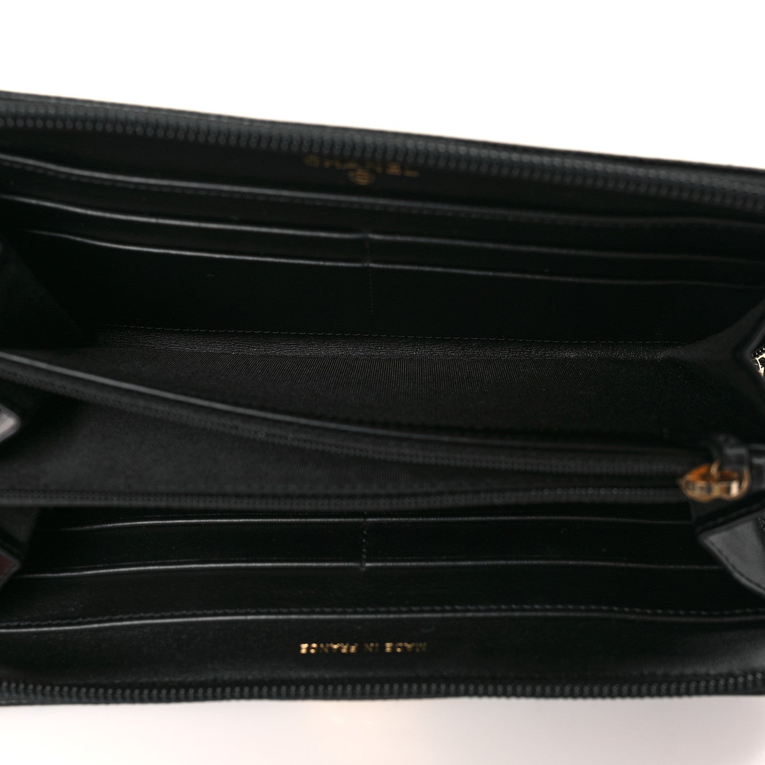 Chanel Caviar Quilted Boy Long Zip Around Wallet Black 5 of 8