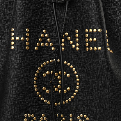 Chanel Caviar Deauville Drawstring Backpack Black 8 of 10