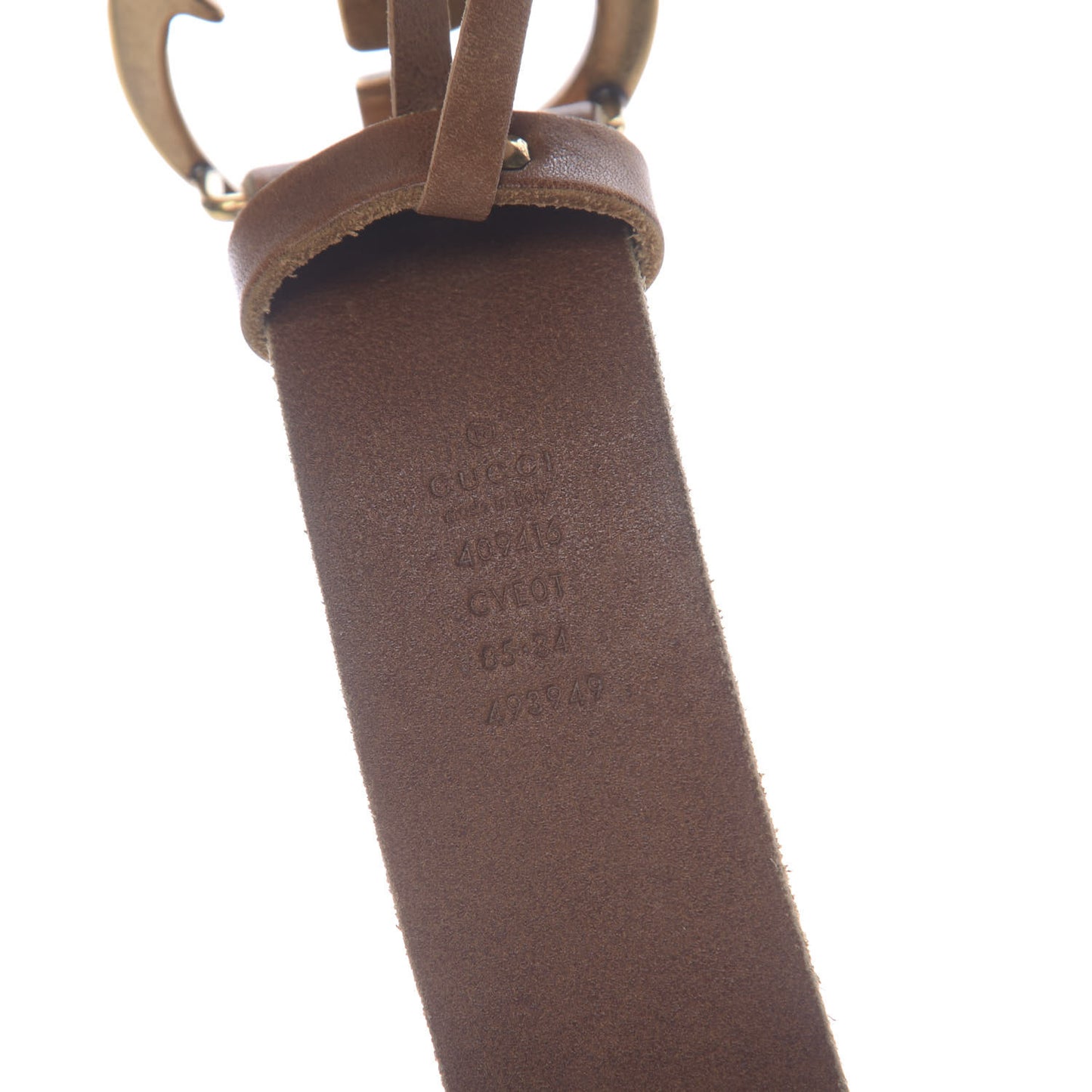 Faded Calfskin Double G 40mm Belt 85 34 Cuir