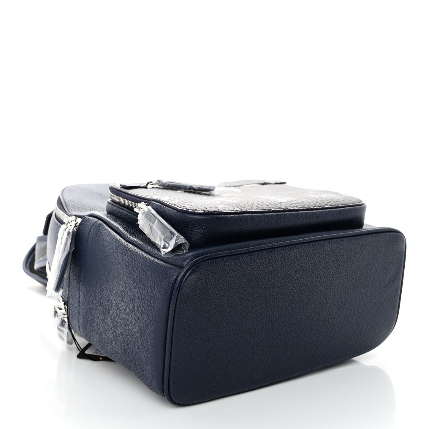 Calfskin Visetos Floral Leopard Klassik Small Stark Backpack Blue Black