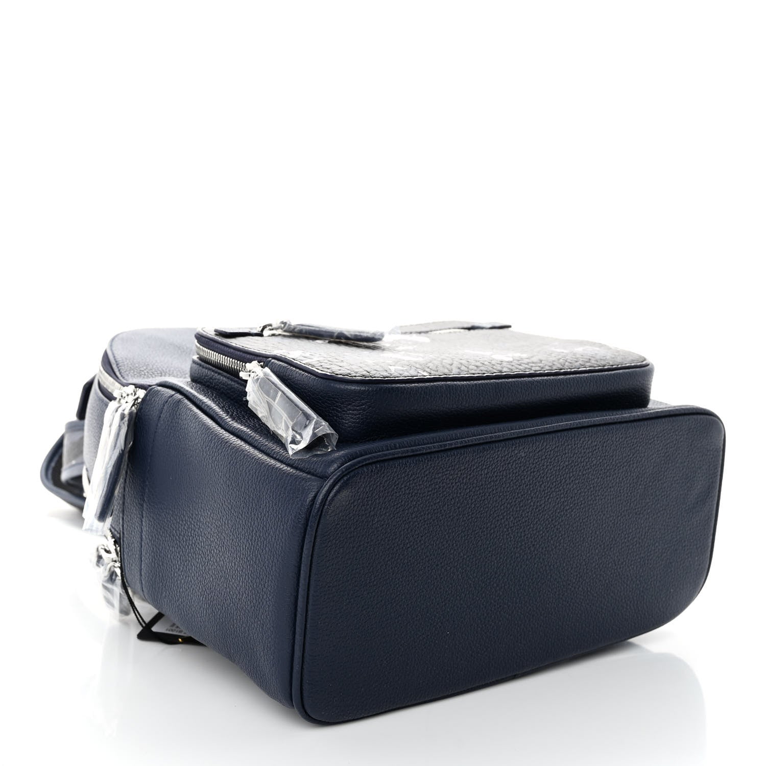 MCM Calfskin Visetos Floral Leopard Klassik Small Stark Backpack Blue Black 4 of 11