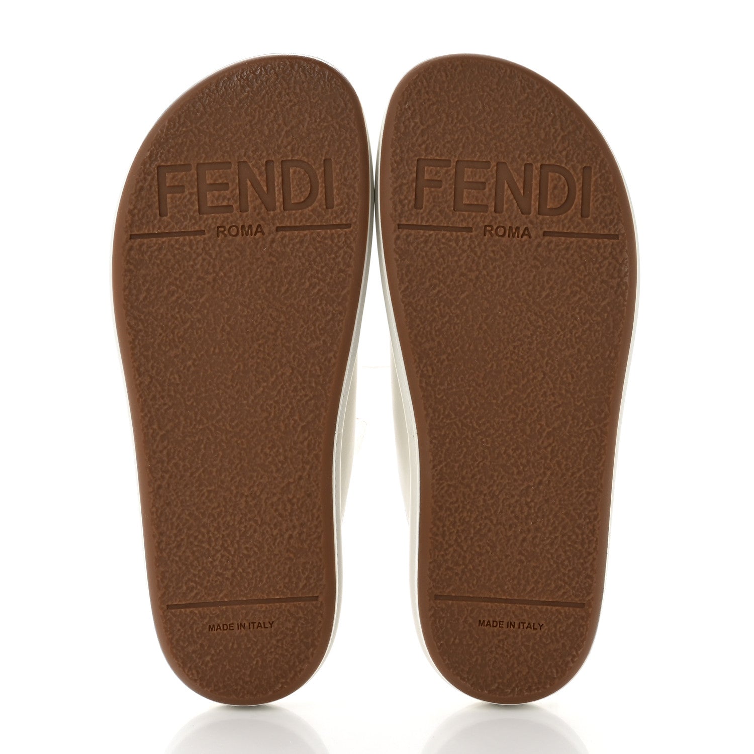 Fendi Vitello Womens Fendigraphy Slide Sandals 37 White Ice 5 of 8