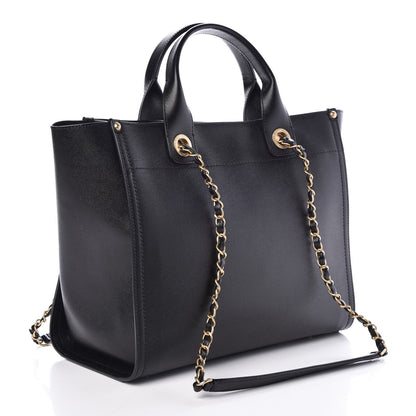 Chanel Caviar Small Studded Deauville Tote Black 4 of 8