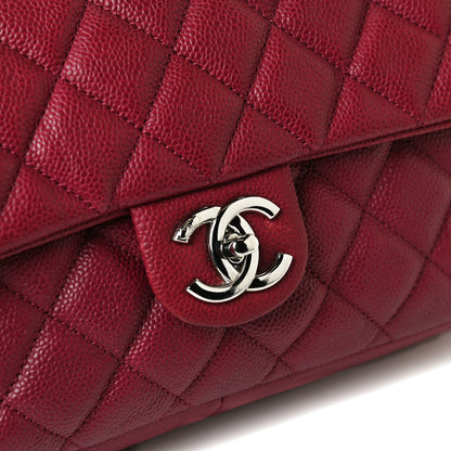 Chanel Caviar Quilted Jumbo Easy Flap Dark Pink 16 of 19