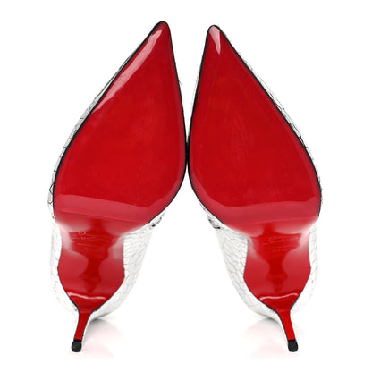 Christian Louboutin Specchio Martele So Kate 100 Ankle Boots 36.5 Silver 5 of 9