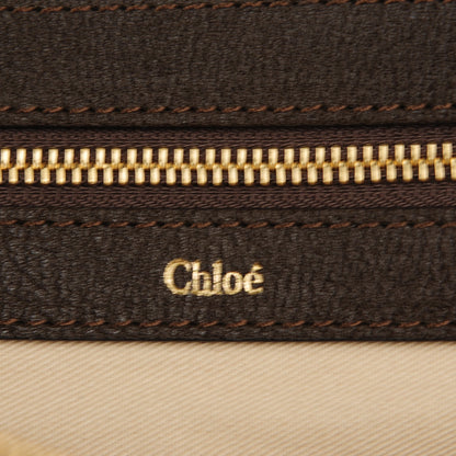 Chloe Calfskin Georgia Satchel Brown 6 of 7
