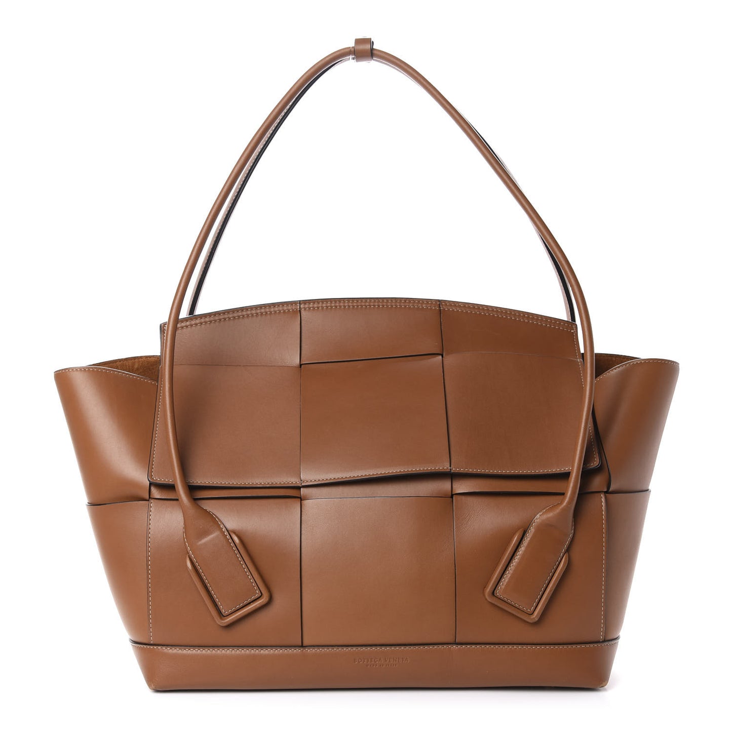 French Calfskin Maxi Intrecciato Large Arco Wood