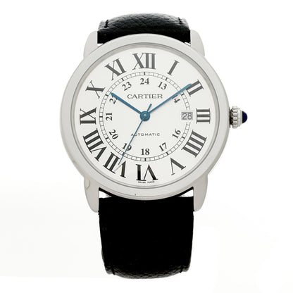 Cartier Stainless Steel Calfskin 42mm Ronde Solo Automatic Watch 1 of 4
