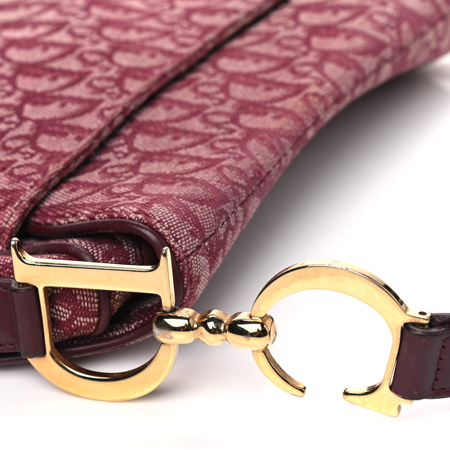 Monogram Double Saddle Bag Burgundy